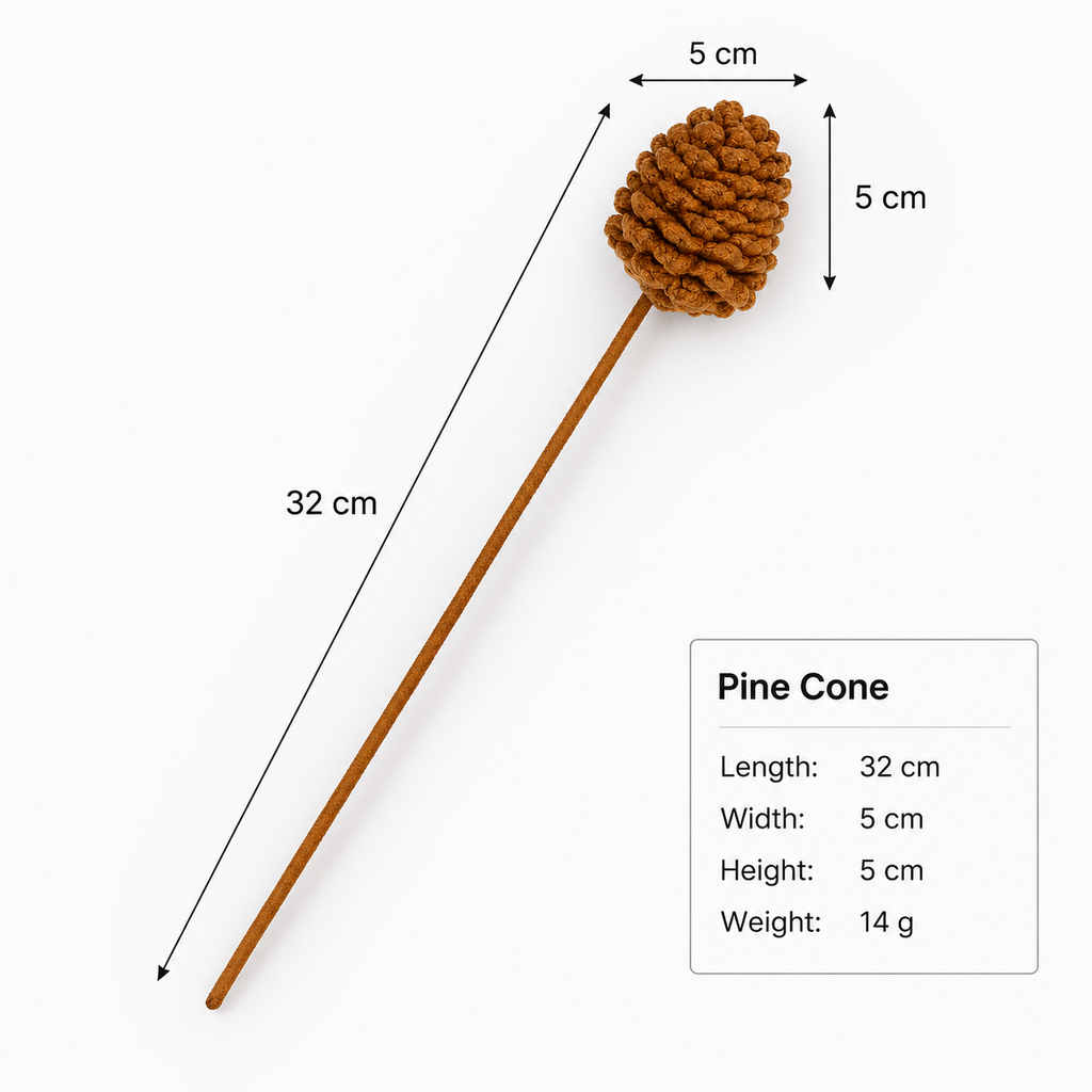 Crochet Cotton, Pine Cone & Berry Stems-10-Pack