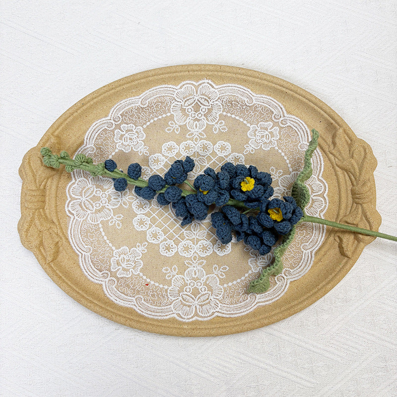 Crochet Delphinium Flowers-5-Pack