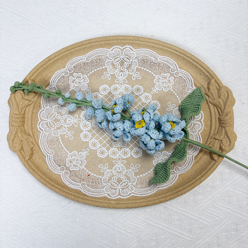 Crochet Delphinium Flowers-5-Pack