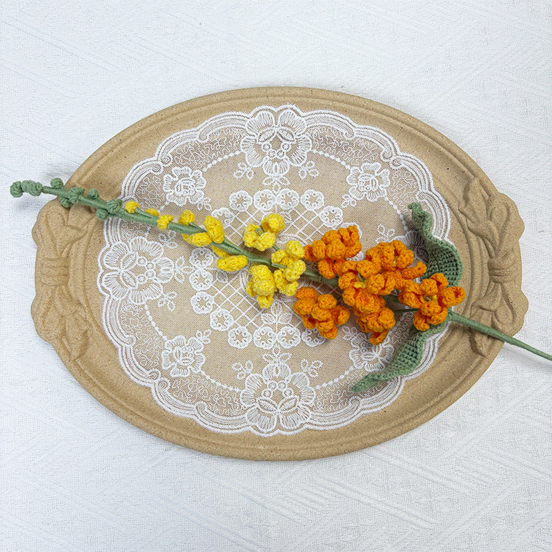 Crochet Delphinium Flowers-5-Pack
