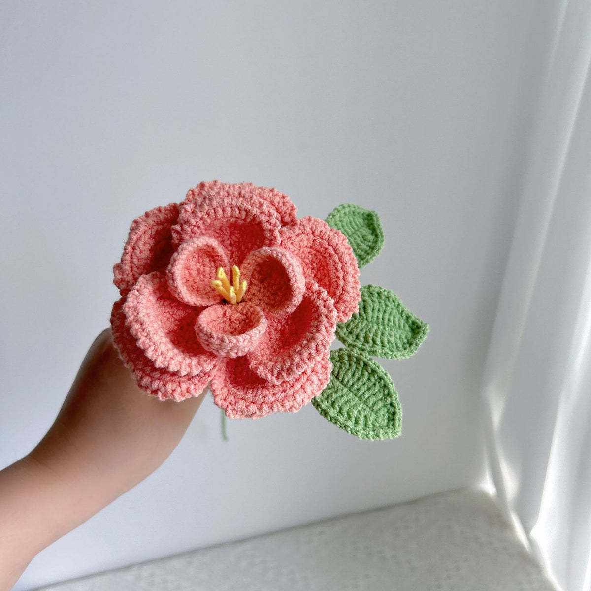 Crochet French Rose Stems-5-Pack