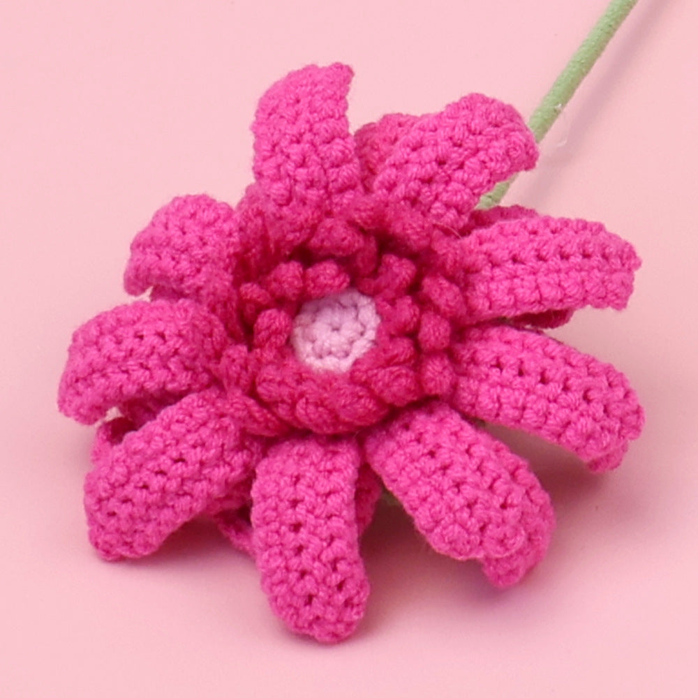 Crochet Gerbera Daisy Flowers-10-Pack