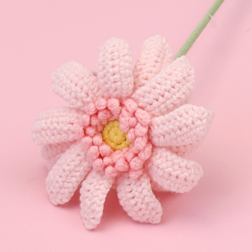 Crochet Gerbera Daisy Flowers-10-Pack