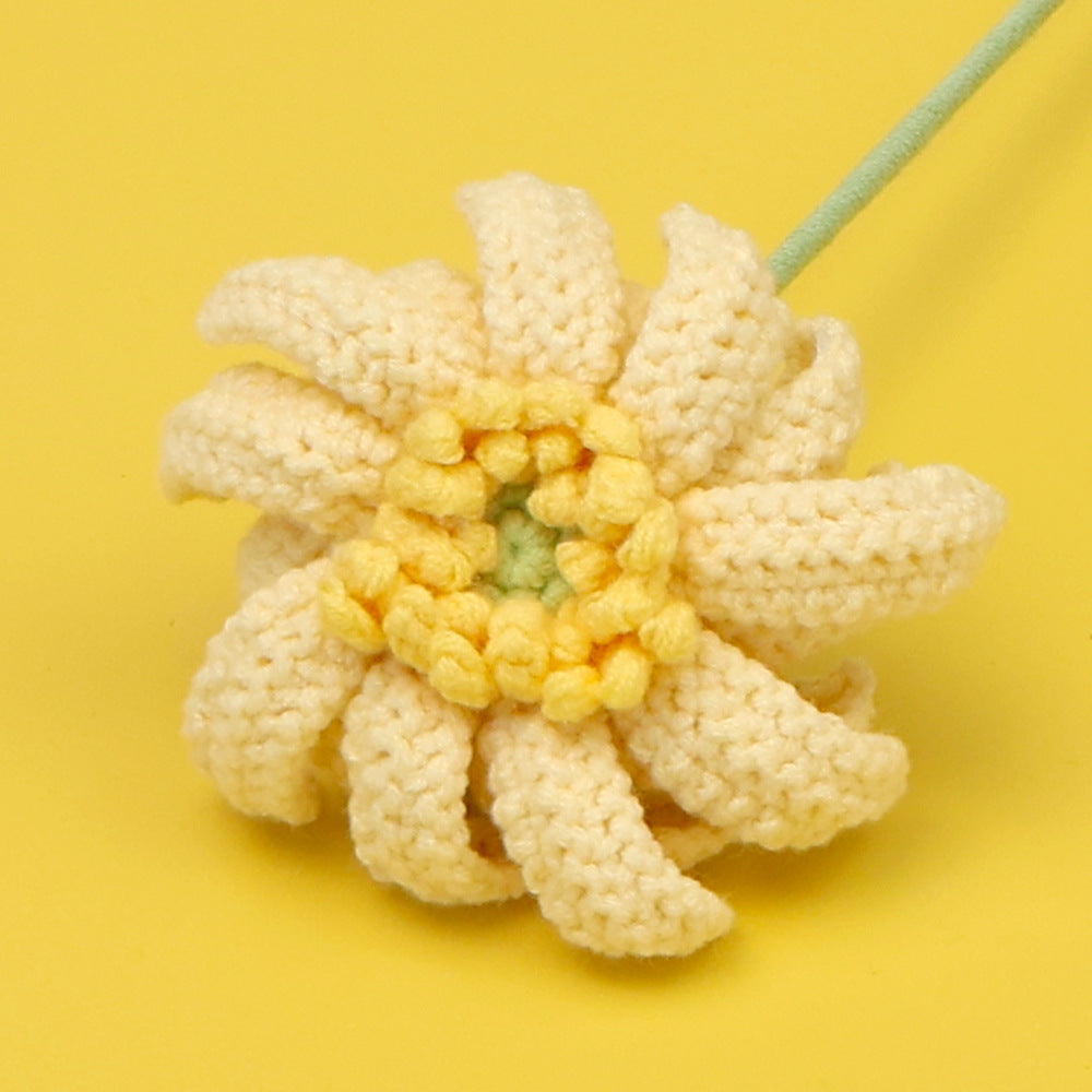 Crochet Gerbera Daisy Flowers-10-Pack