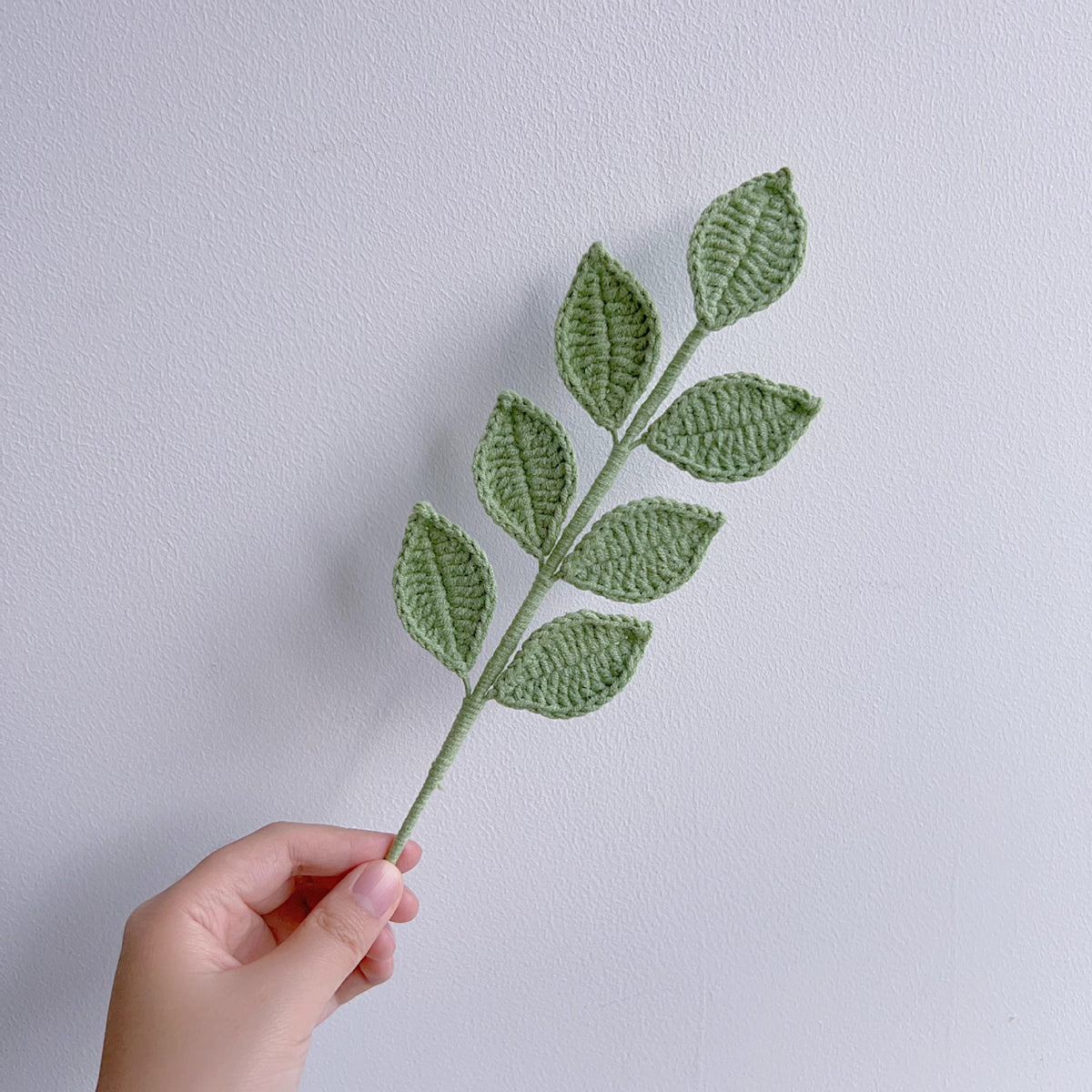 Crochet Greenery Foliage Stems-10-Pack