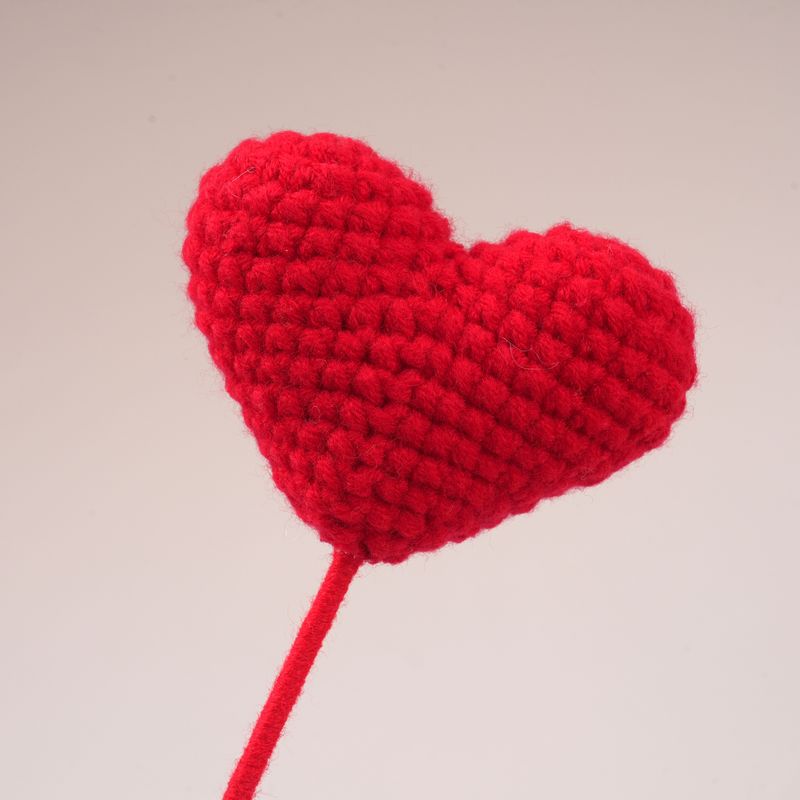 10 Stems Handmade Crochet Heart Flowers – Love Bouquet