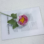 Crochet Peony Flower Stem-10-Pack