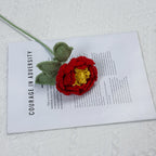 Crochet Peony Flower Stem-10-Pack