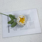Crochet Peony Flower Stem-10-Pack