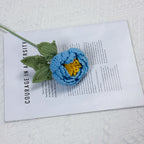 Crochet Peony Flower Stem-10-Pack