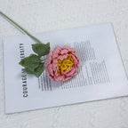 Crochet Peony Flower Stem-10-Pack