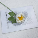 Crochet Peony Flower Stem-10-Pack