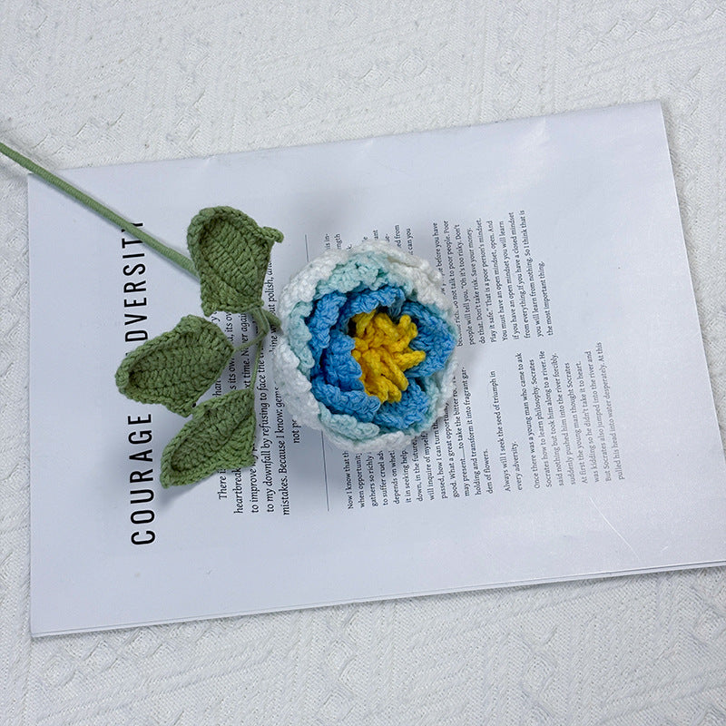 Crochet Peony Flower Stem-10-Pack