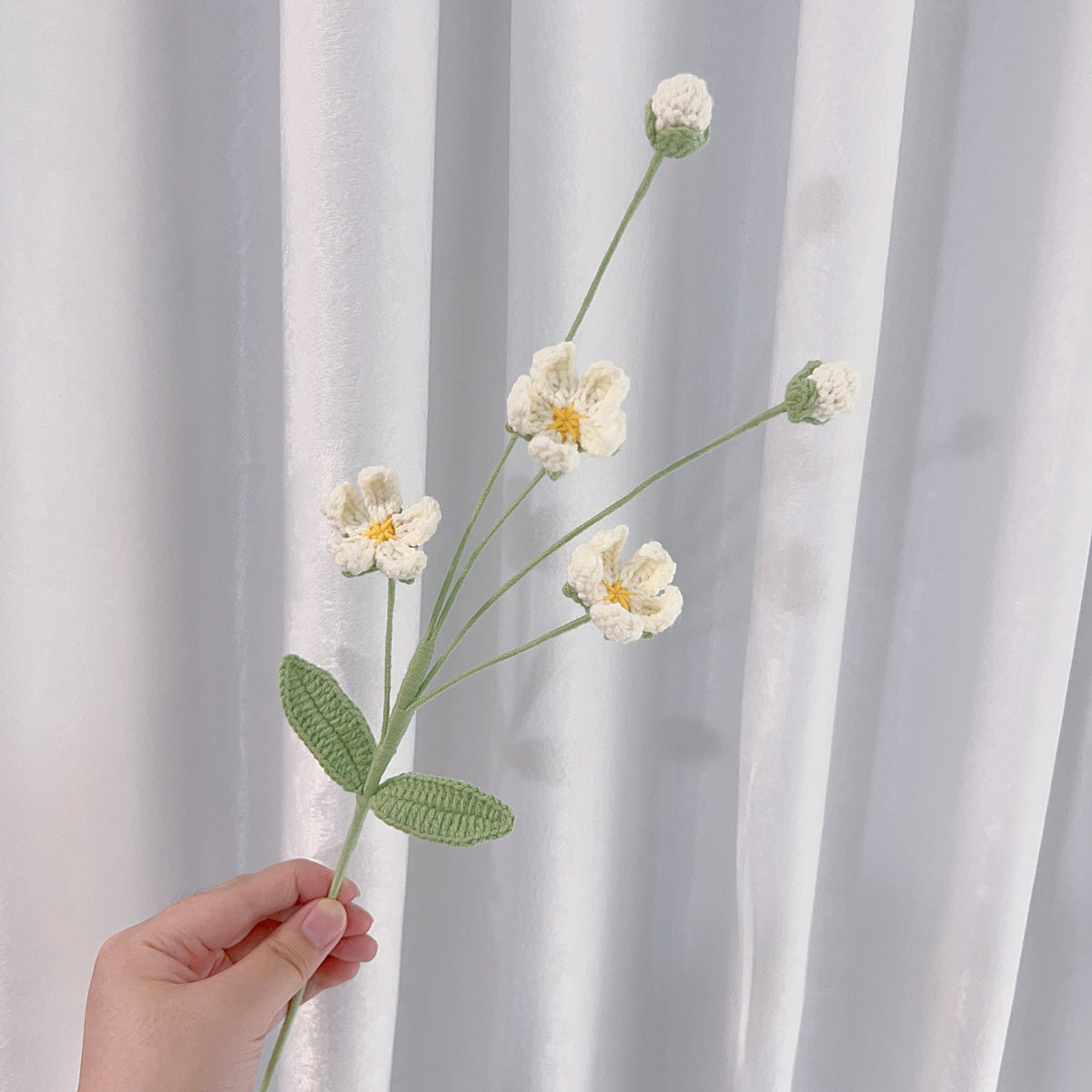 Crochet Rock Jasmine Flowers-10-Pack