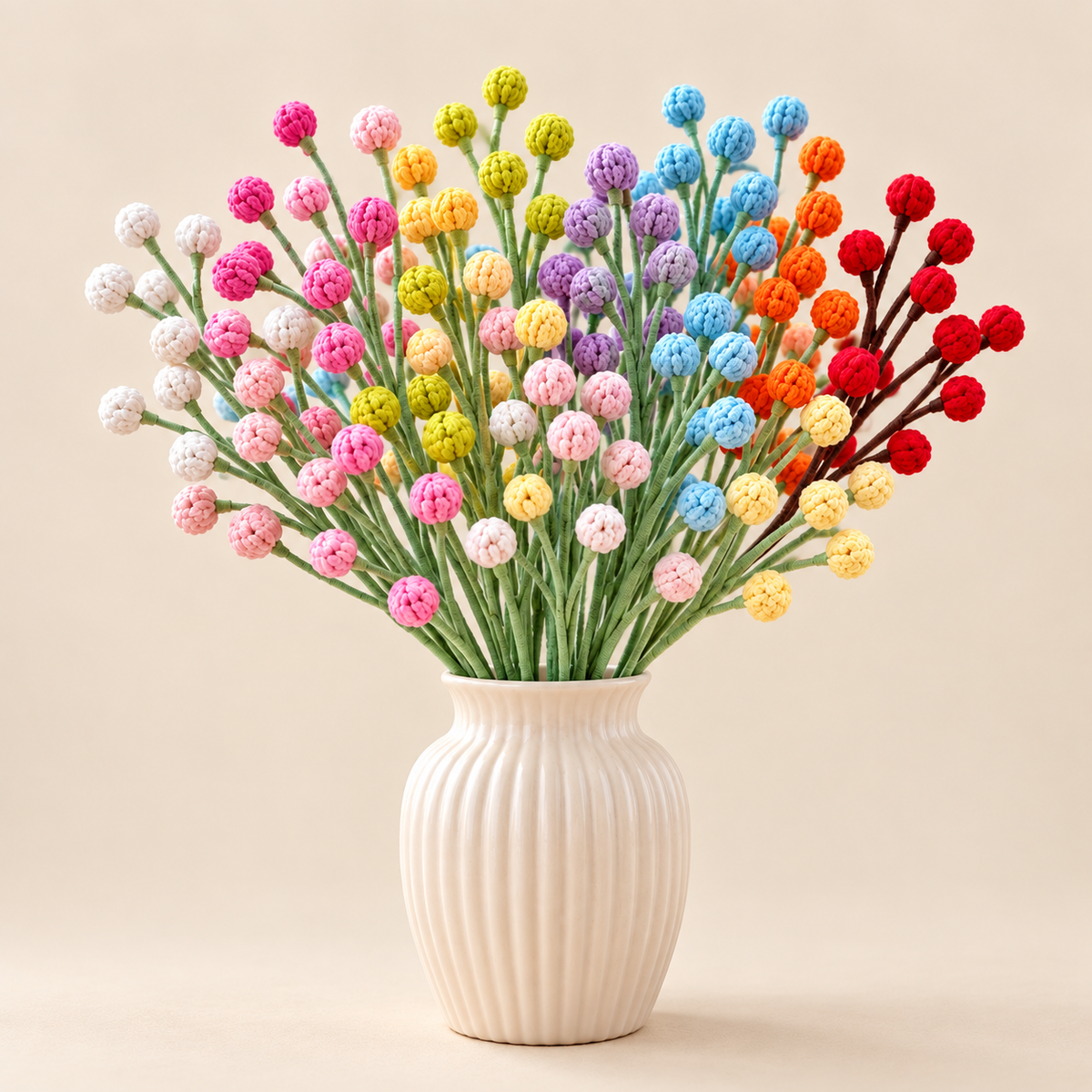 Crochet Snowberry Branches-10-Pack