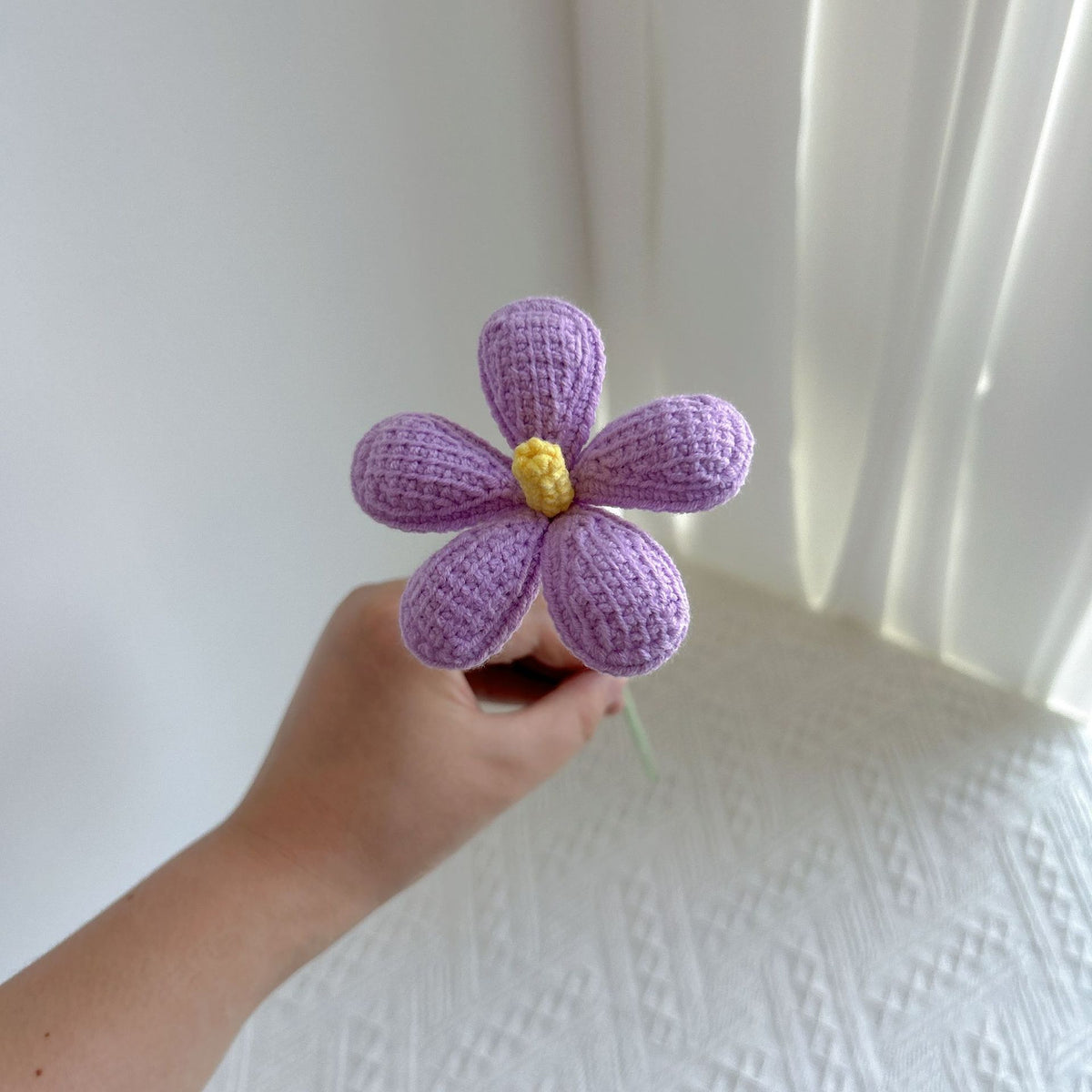 Crochet Violet Flowers-10-Pack