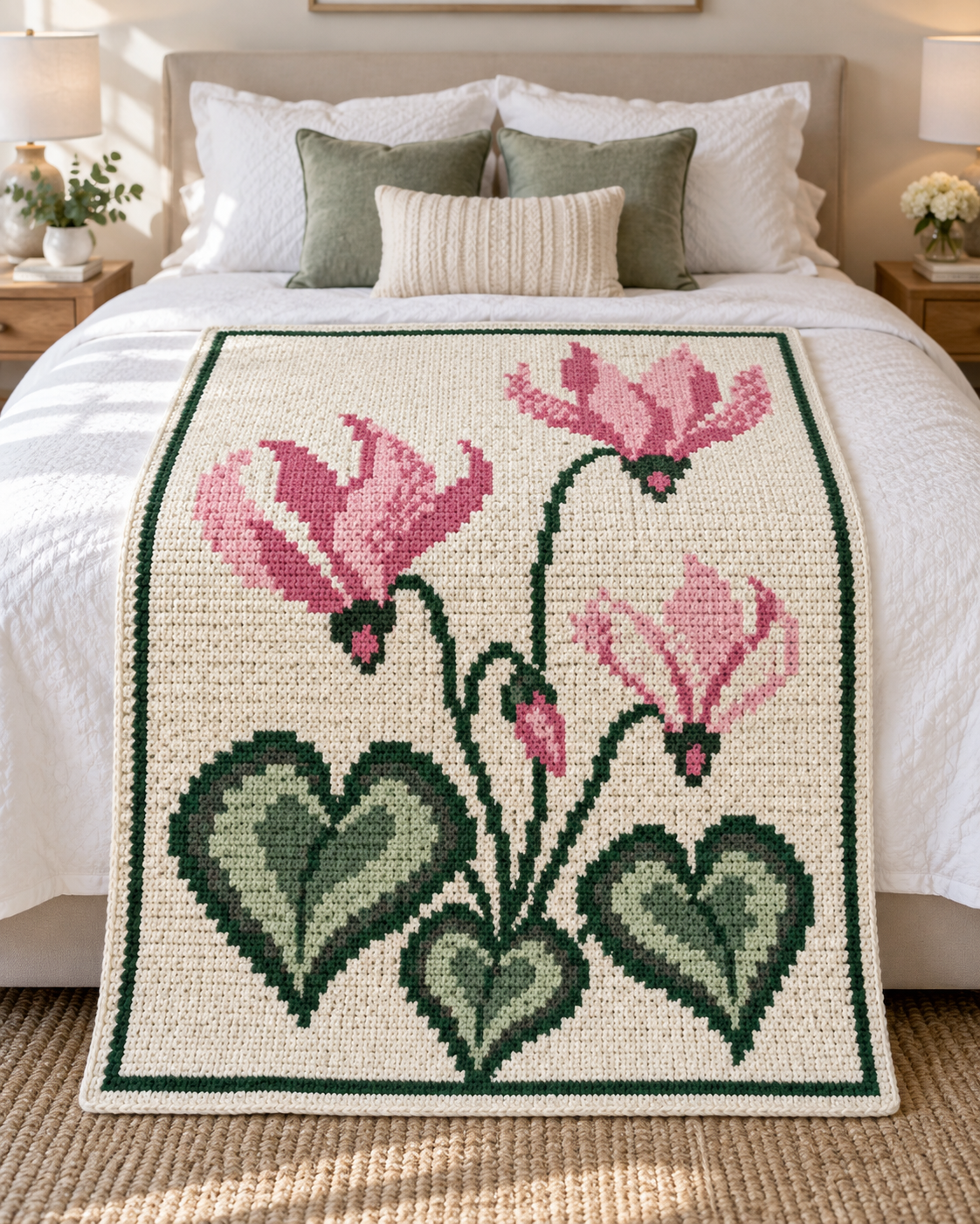 Cyclamen C2C Blanket Pattern PDF-Digital Download