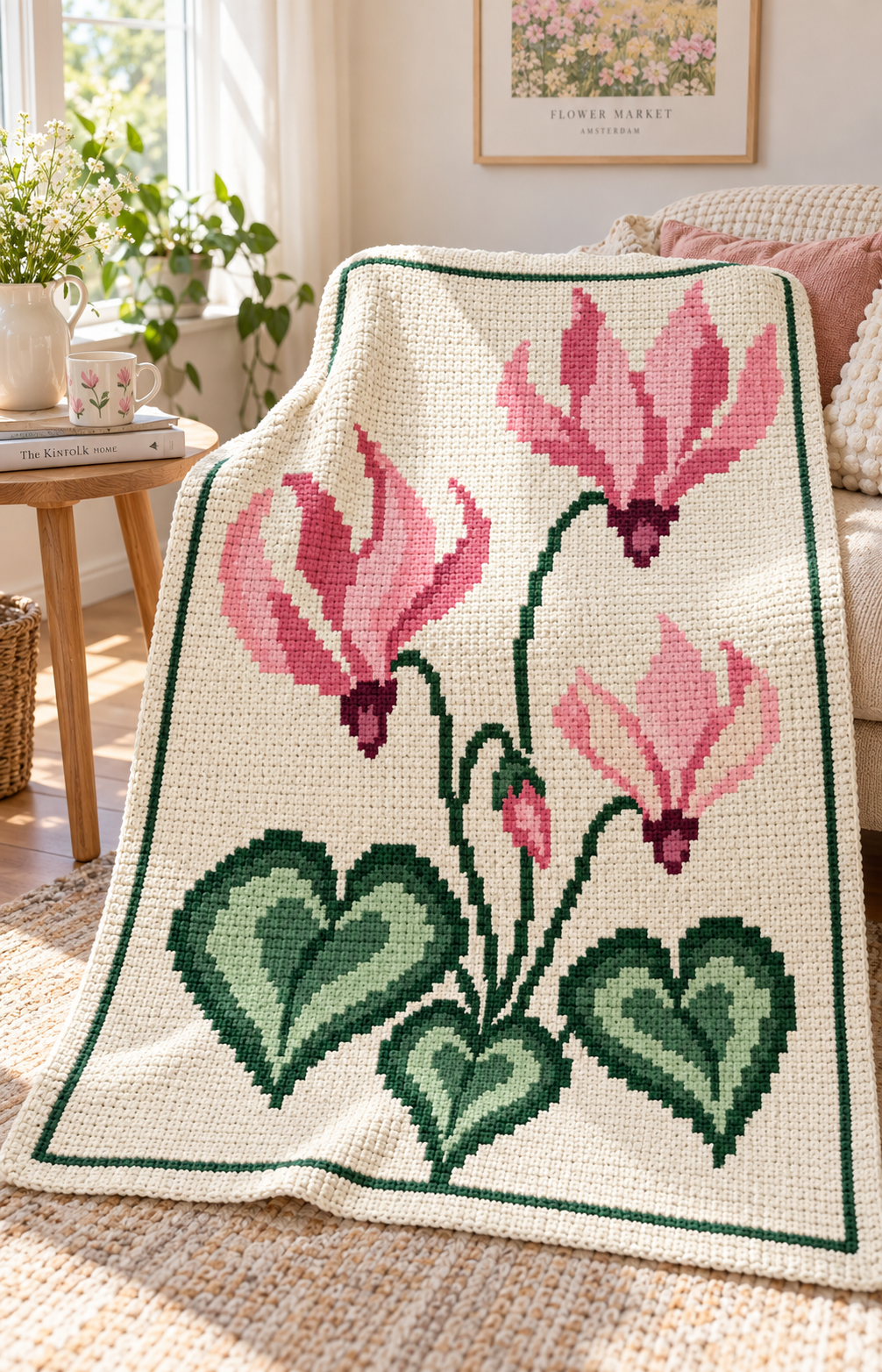 Cyclamen C2C Blanket Pattern PDF-Digital Download