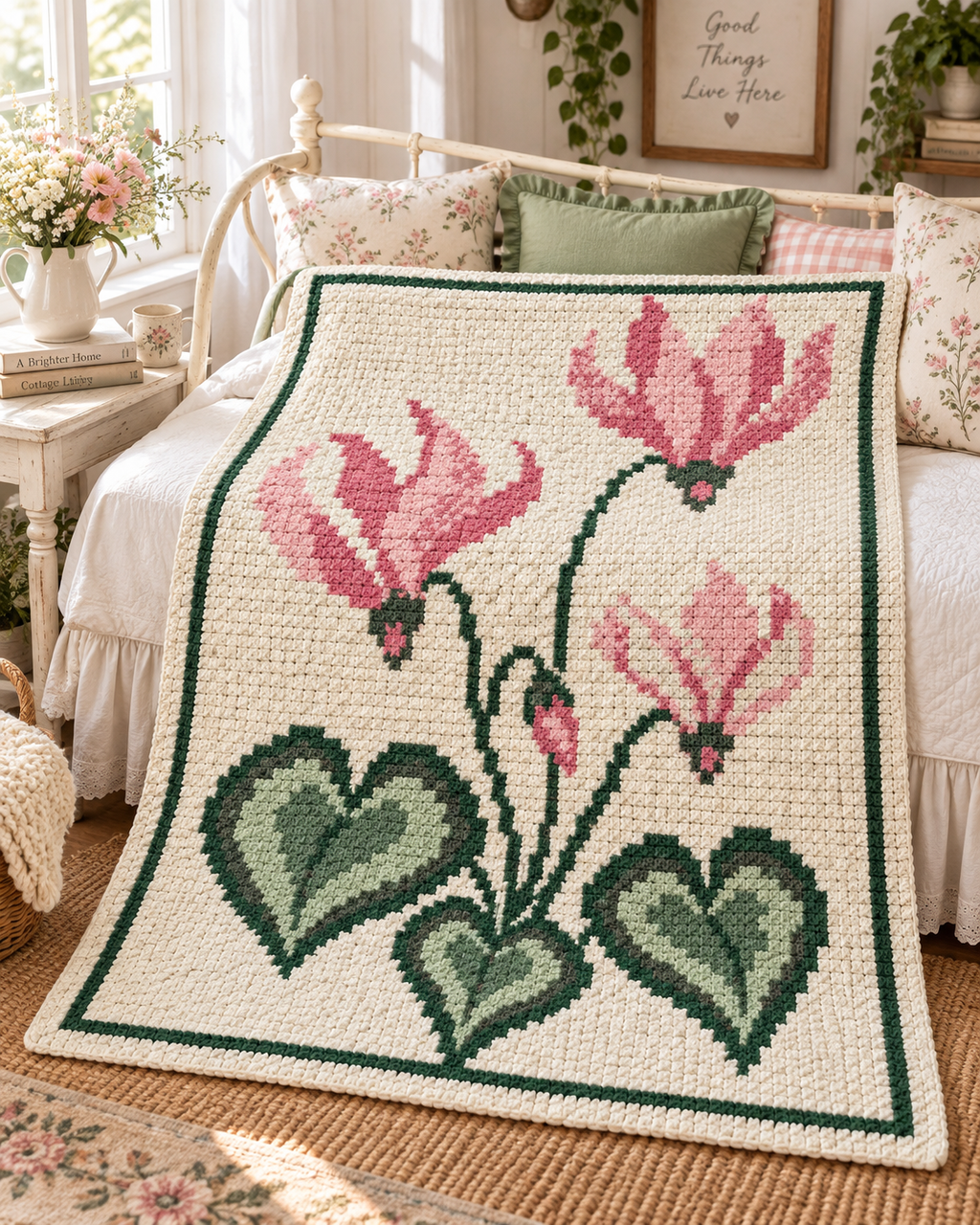 Cyclamen C2C Blanket Pattern PDF-Digital Download