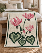 Cyclamen C2C Blanket Pattern PDF-Digital Download