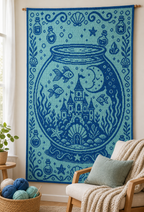 Fishbowl Castle C2C Crochet Mosaic Pattern-Digital Download