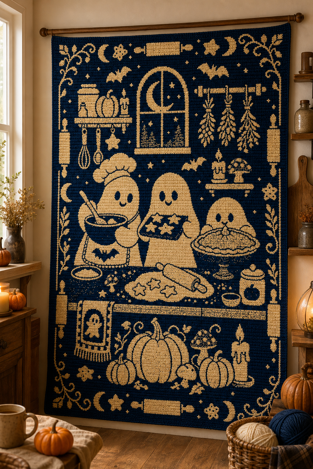 Ghost Bakery C2C Crochet Mosaic Pattern-Digital Download