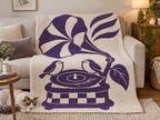Songbirds Record Player C2C Crochet Mosaic Pattern-Digital Download
