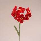 10PC Handmade Crochet Wildflower Stem – Colorful Forever Flower