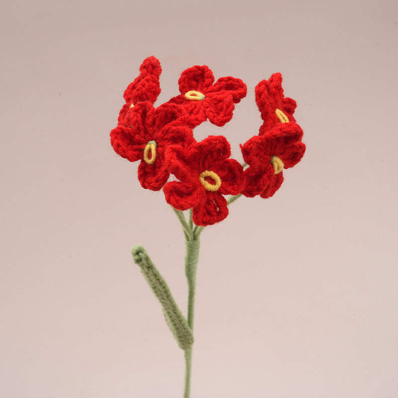 10PC Handmade Crochet Wildflower Stem – Colorful Forever Flower