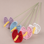Handmade Crochet Anthurium Flowers – Set of 10 Stems