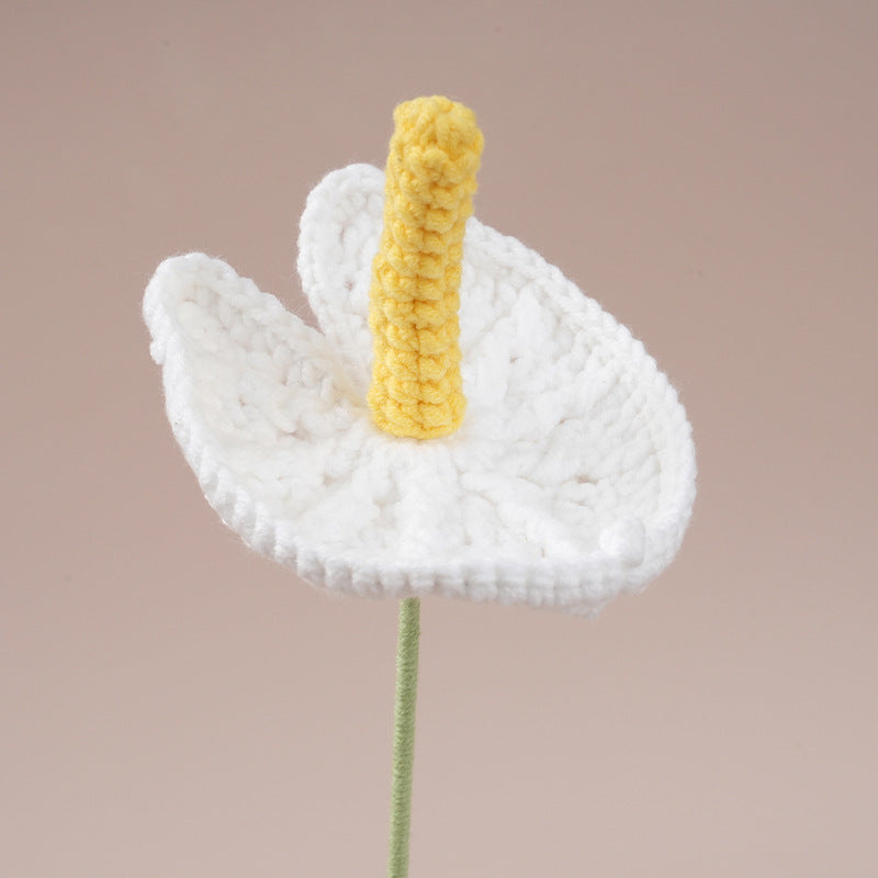 Handmade Crochet Anthurium Flowers – Set of 10 Stems