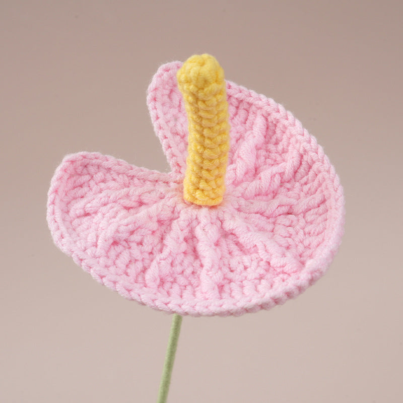 Handmade Crochet Anthurium Flowers – Set of 10 Stems