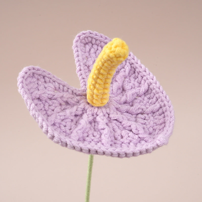 Handmade Crochet Anthurium Flowers – Set of 10 Stems