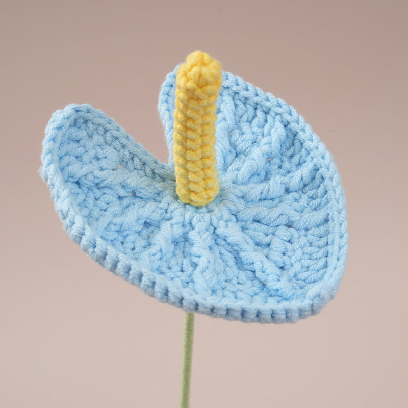 Handmade Crochet Anthurium Flowers – Set of 10 Stems