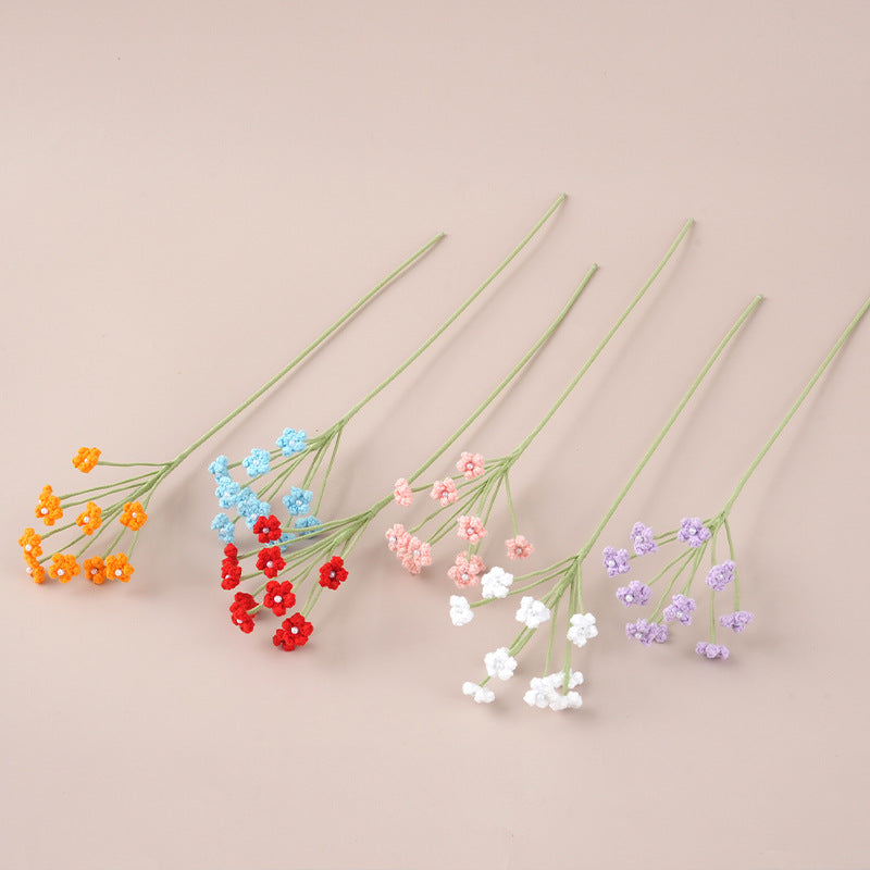 Handmade Crochet Baby’s Breath Flowers – Set of 10 Decorative Stems