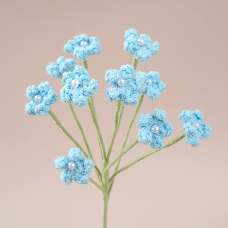 Handmade Crochet Baby’s Breath Flowers – Set of 10 Decorative Stems