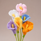 Handmade Crochet Calla Lily Flowers – Set of 10 Stems