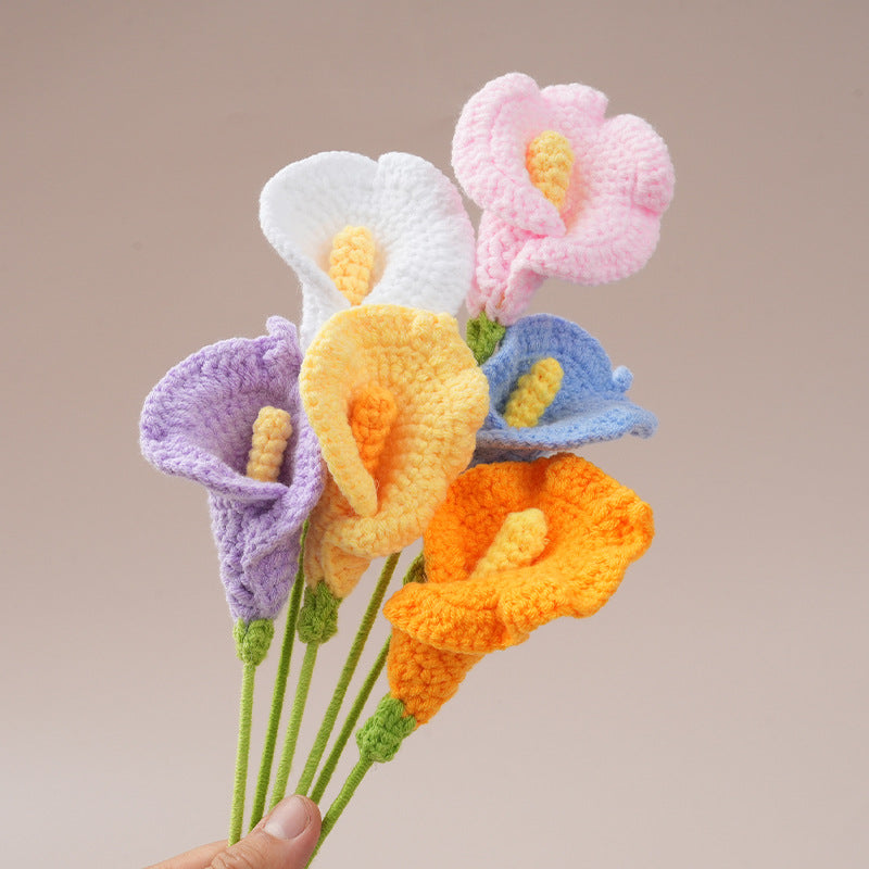 Handmade Crochet Calla Lily Flowers – Set of 10 Stems