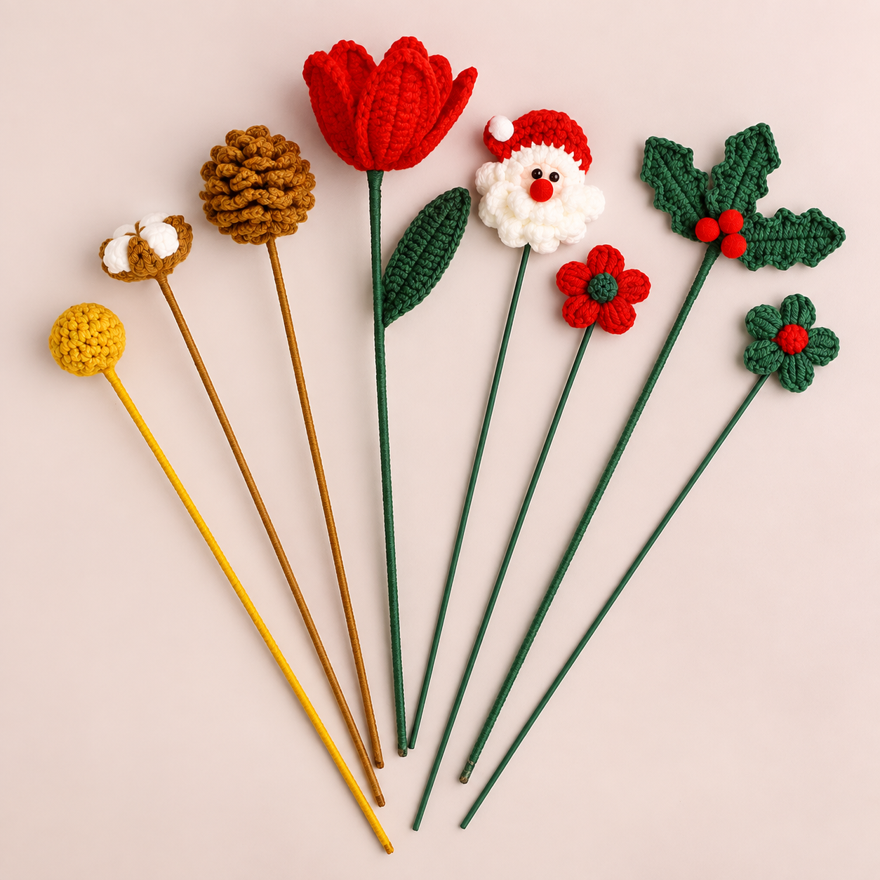 Crochet Christmas Bouquet-10-Pack