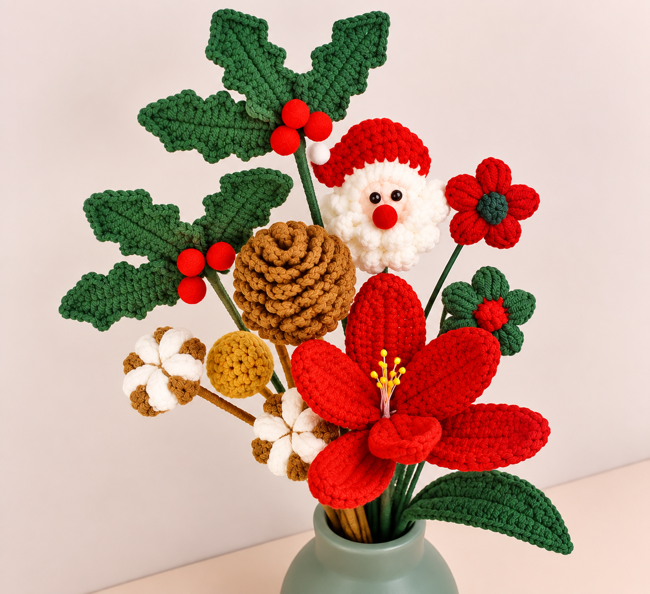 Crochet Christmas Bouquet-10-Pack
