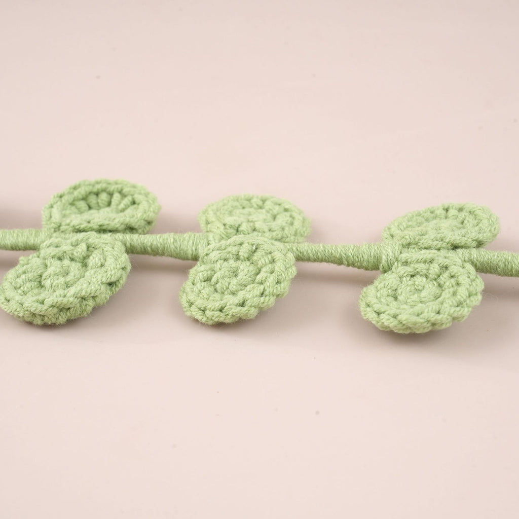 10PC Handmade Crochet Eucalyptus Stem – Green Forever Botanical Decor