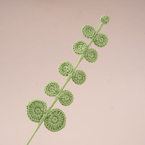 10PC Handmade Crochet Eucalyptus Stem – Green Forever Botanical Decor