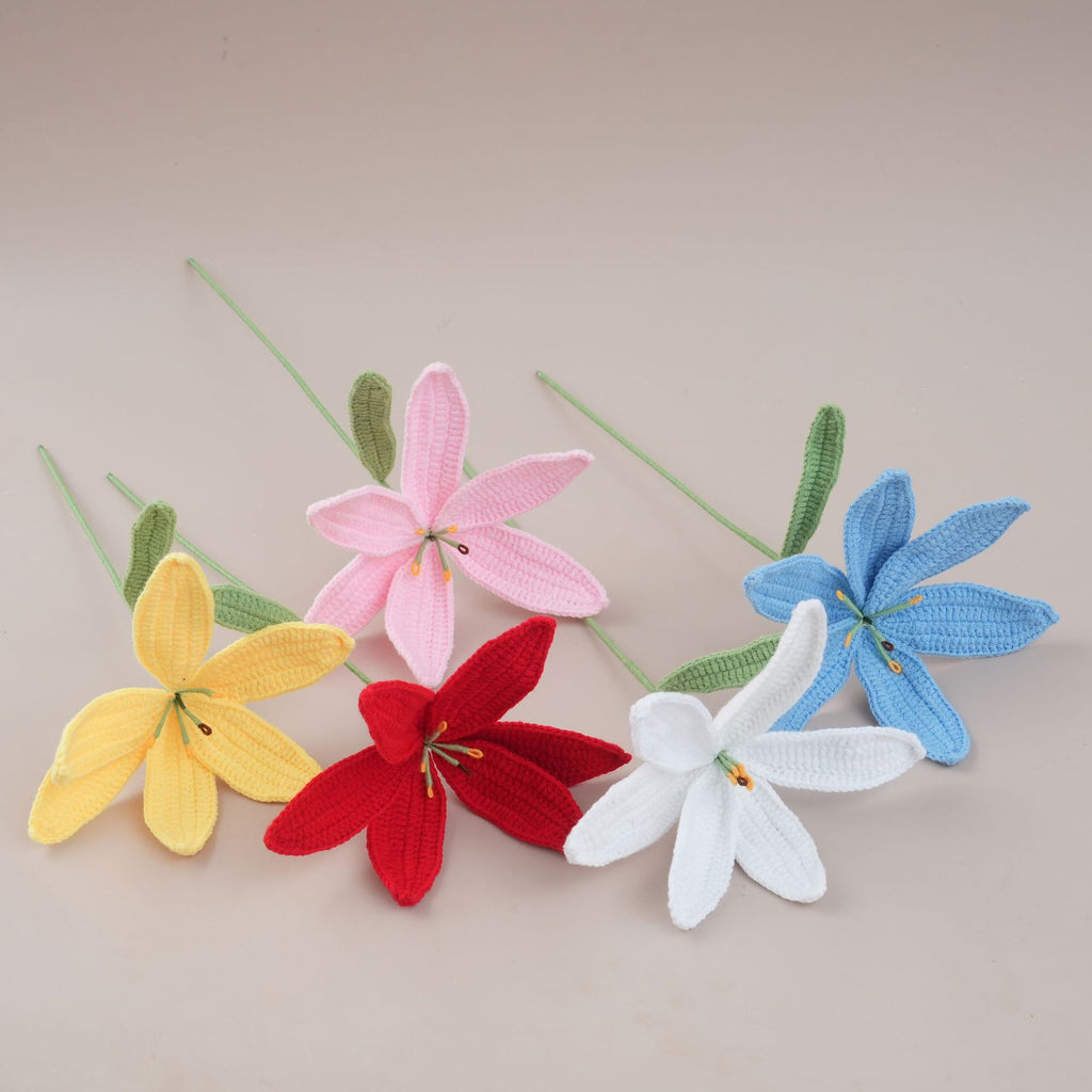 10 Pcs Handmade Crochet Lily Flowers