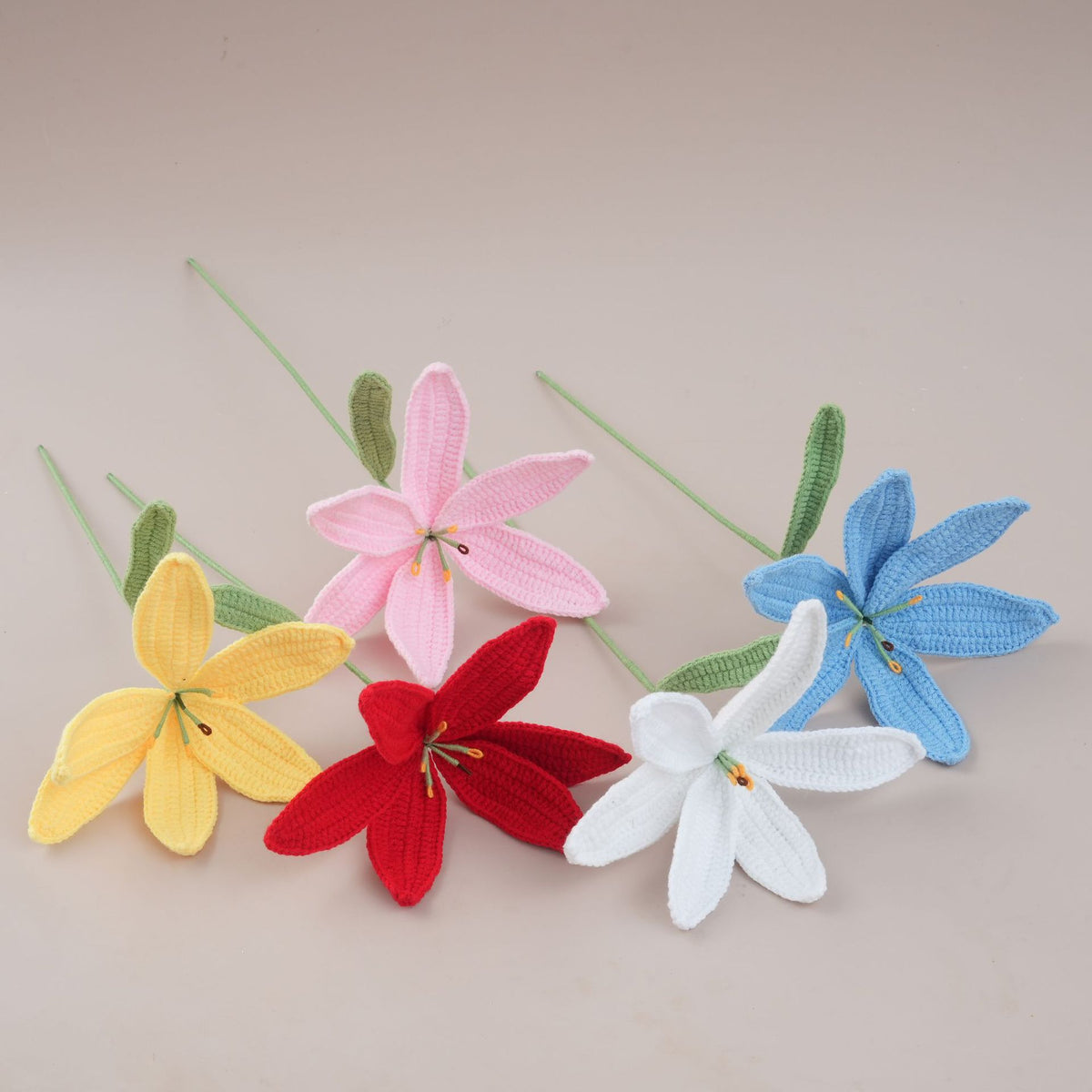 10 Pcs Handmade Crochet Lily Flowers