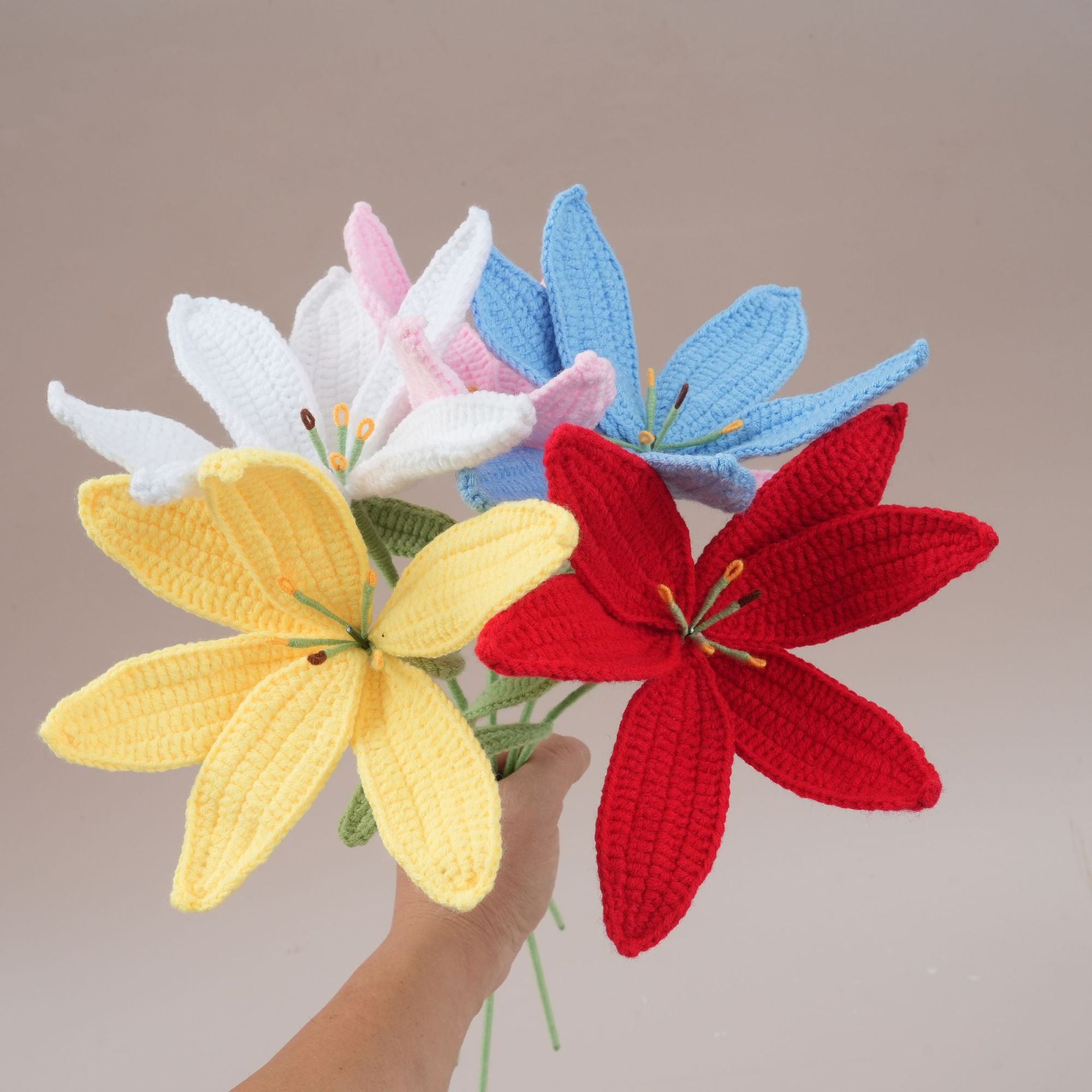 10 Pcs Handmade Crochet Lily Flowers