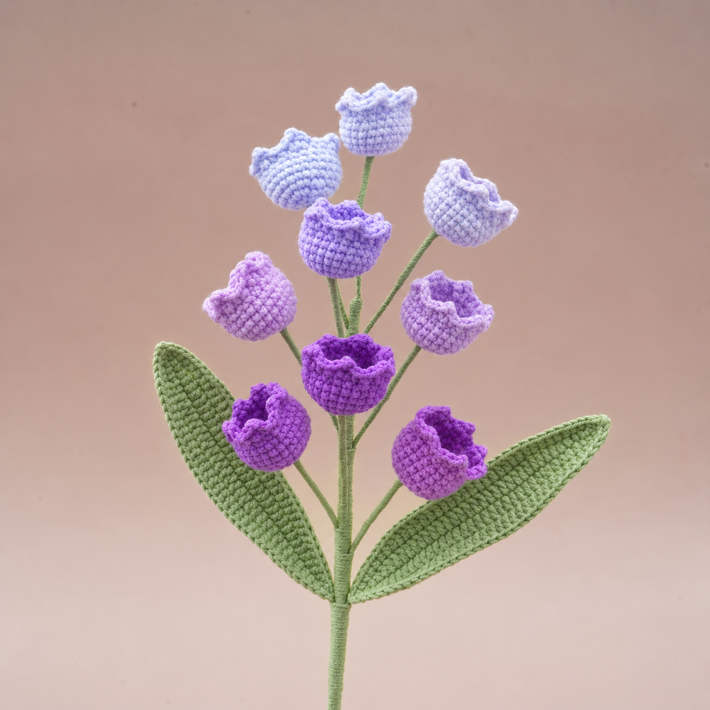 Handmade Crochet Lily of the Valley Flowers – 10 Stems