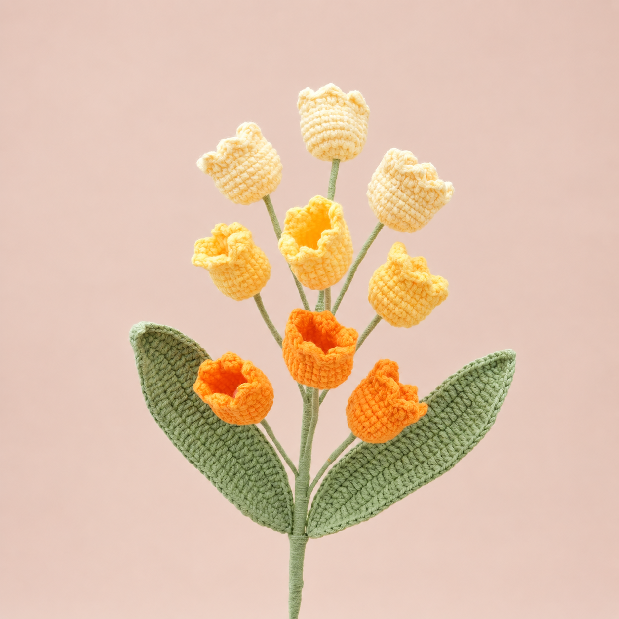Handmade Crochet Lily of the Valley Flowers – 10 Stems