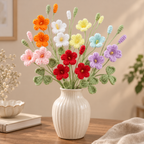 Handmade Crochet Oxalis Flowers – Set of 10 Stems
