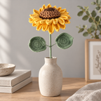 Crochet Sunflower Stems — 5-Pack