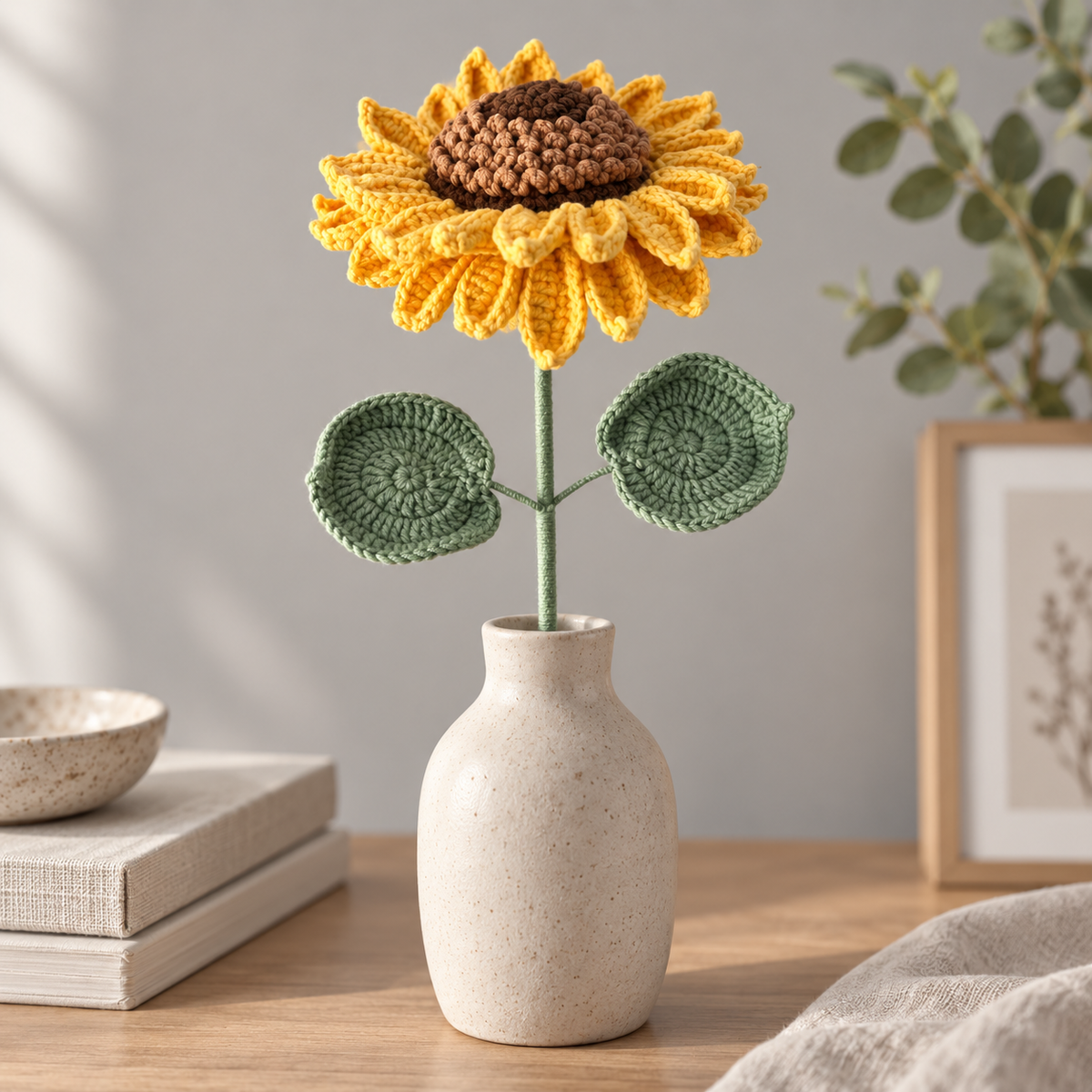 Crochet Sunflower Stems — 5-Pack